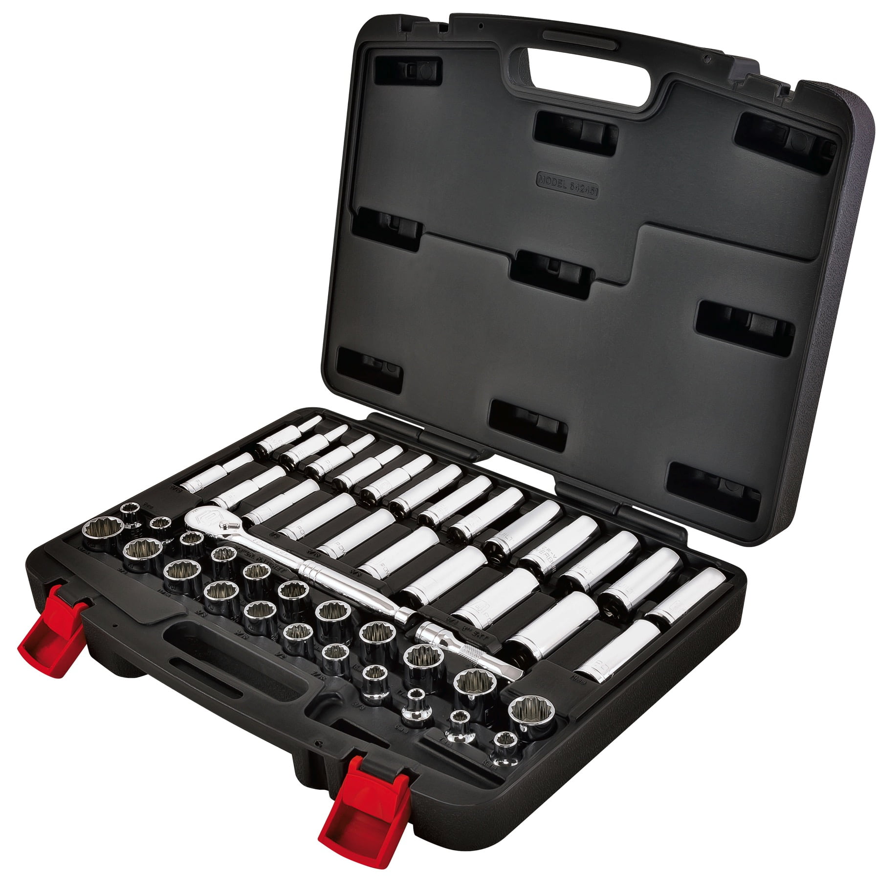 Powerbuilt 47 Piece 3/8 Inch Drive SAE & Metric Mechanic's Tool Set - 642451
