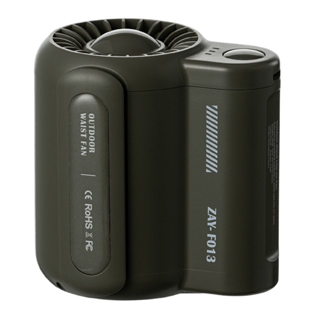 Ventilador Clip Eléctrico Ventilador Cintura Viento Recargable Por USB (verde)