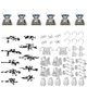 thumbnail image 1 of Bloques de construcción militares para niños, figuras de soldados de las Fuerzas Especiales fantasma, accesorios de bandoleras, mochilas de pistola, chalecos, cinturones, armas, juguete, 1 of 2