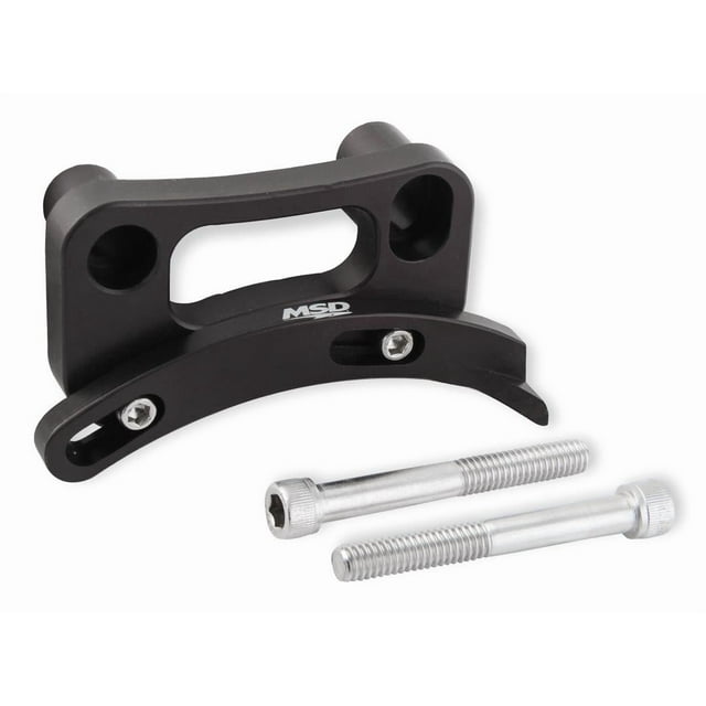 MSD Ignition Timing Tab 89889 Non Adjustable; Black Anodized; Aluminum; With Bolts