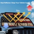 thumbnail image 4 of Uorisanigo Windshield Sun Shade Car Sunshade Heat Shield Sunshade Sun Visor Mat for 1997-2017 Jeep Wrangler Rubicon Sahara TJ JK JKU 2/4 Doors Compass American Flag, 4 of 7