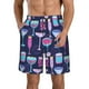thumbnail image 1 of Balery Wine Glasses And Cocktails Traje de Baño Estilo Hawaiano para Hombre, Shorts de Secado Rápido con Bolsillos-Medium, 1 of 6