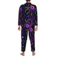thumbnail image 5 of Kll Multi-Colored Spiders Sleepwear Mens Flannel Pajamas,Long Cotton Pj Set, 5 of 9