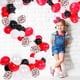 thumbnail image 4 of Kit de arco de guirnalda de globos rojo, negro y blanco, 12.0 in, 10.0 in, globo rojo, negro y blanco, globos de confeti de látex, tira de arco de 16.0 ft para circo, barbacoa, cumpleaños, casino, pó Namotu HMYH455, 4 of 7
