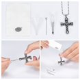 thumbnail image 3 of Rope Winding Cross Cremation Ashes Urn Pendant Necklace Memorial Keepsake Jewelry Lord’s Prayer Cross Ashes Necklaces, 3 of 6