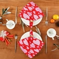 thumbnail image 4 of GZHJMY Valentine's Day Heart Cloth Napkins Set of 4, Reusable Washable Oversized Table Napkins for Family Wedding Dinner Party Home Decor, 20 Inch Decorative Washcloths, 4 of 7