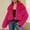 A01_Hot Pink, variant on Womens Fleece Thermal Coats Ultra Soft Textured Long Sleeve Jackets Polar Soft Fleece Velvet Varsity Jackets Comfy Fall Fashion Outfits Winter Clothes Blazer 2025