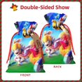 thumbnail image 2 of Yiaed Mario Print Christmas Small Burlap Bags with Drawstring, Burlap Gift Bags Christmas Linen Treat Sacks Gift Wrapping Bags Xmas Holiday Party-Small, 2 of 7