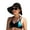 Black, variant on Wide Brim Roll-Up Straw Sun Visor Lightweight Packable Open-Top Beach Hat for UV Protection - Khaki