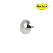 9mm Head Dia 11mm Height Upholstery Nail Thumb Tack Push Pin Silver Tone 100pcs