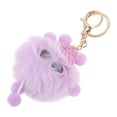 thumbnail image 5 of Unique Bargains Christmas 1 Pc Fashion Coal Ball Handbag Charm Bag Accessories Taro Purple, 5 of 5