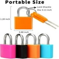 thumbnail image 2 of LOVEVER Suitcase Locks with Keys Multicolor Mini Keyed Padlock Metal Padlock Luggage Padlocks Plastic-Covered Copper Keyed Padlock for Suitcase, 2 of 5