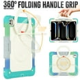 thumbnail image 3 of for iPad Pro 13 inch Case (M4 2024/M5 2025), 360 Rotating Shockproof Cover with Stand, Handle, Shoulder Strap, Rainbow Blue, 3 of 7