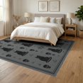 thumbnail image 3 of ODIKA 6'x9' Washable Area Rug Non-Slip, Easy Care, Minimalist Skull Vintage Phase Gothic Arch Mystical Motifs Goth Flowing Dynamic for Family Room, Living Room, Master Bedroom, 3 of 7