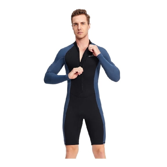 GKV Men’s 1.5mm Long Sleeve Shorty Wetsuit – Neoprene Diving Suit for Snorkeling, Surfing & Kayaking