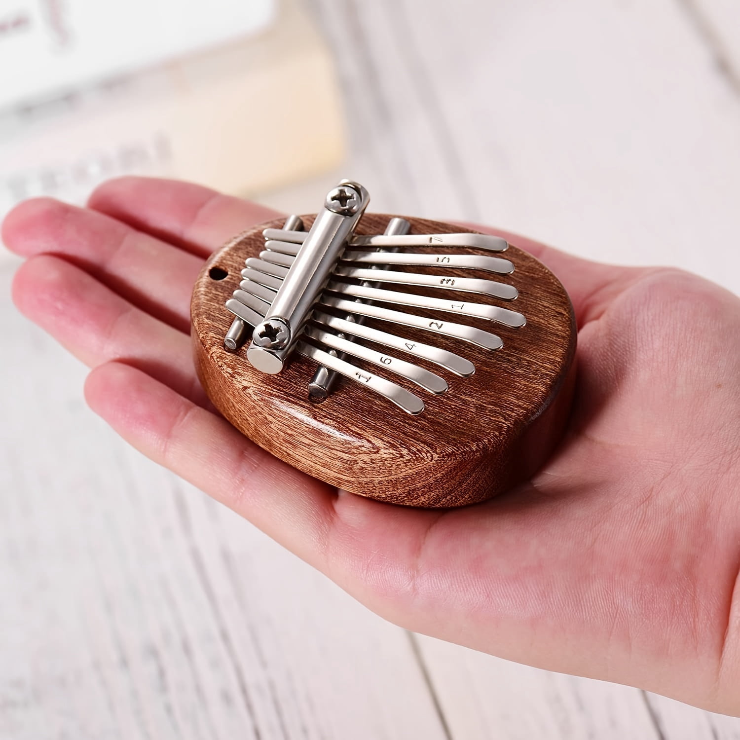 BAOLE 8-Key Thumb Piano, Kalimba Music Finger Piano, Portable Wooden Pocket Thumb Piano Key, Mini Marimba Finger Thumb Piano With Lanyard Instrument.