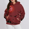 Womens Halloween Costumes 2024 Pumpkin Bats Print Hooded Sweatshirts Womens Halloween Costumes 2024 Pumpkin Bats Print Hooded Sweatshirts