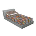 thumbnail image 2 of Ambesonne Floral Fitted Sheet & Pillow Sham Set, Hippie Aztec Tribal Boho, Twin, Multicolor, 2 of 2