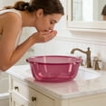 thumbnail image 6 of Round plastic washbasin, thickened large-capacity anti-slip washbasin, household dormitory Multi Purpose Stackablewashbasin(Purple,1-piece), 6 of 6