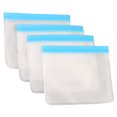 thumbnail image 1 of Limorve 4 Pcs Sacs de Rangement Alimentaire en PEVA de Qualité Alimentaire Réutilisables Transparents Étanches Lavables au Lave-Vaisselle Conteneur de Fruits et Légumes pour Réfrigérateur Fournitures de Cuisine Bleu, 1 of 10