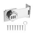 thumbnail image 1 of Cerradura de Combinación Sin Llave Uxcell 4.3" Pestillo de Contraseña Mecánico de Aleación de Zinc con Perilla de Giro Cerraduras de Hasp 90/180 Grados Cerradura de Puerta de Granero Plata, 1 of 7