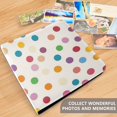 thumbnail image 4 of FORMRS 3 Ring Photo Album 4"x6" Self Adhesive Large Capacity PU Leather Cover, Polka Dot, 4 of 8