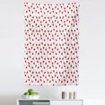 thumbnail image 1 of Guitar Tapestry, Repeating Minimal Illustration Classic Western Musical Instrument Motifs, Fabric Wall Hanging Decor for Bedroom Living Room Dorm, 5 Sizes, Vermilion White, by Ambesonne, 1 of 1