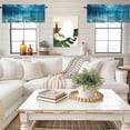thumbnail image 4 of Summer Sea Valance Curtain Underwater Blue Ombre Ocean Waves Seascape Sand Window Valances Rod Pocket Short Curtains Window Treatments for Kitchen Bedroom Bathroom Laundry 42" x 18", 4 of 9