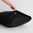 thumbnail image 2 of Kelnaro 20x54 Inch Black Pure Cotton Body Pillowcase, Hypoallergenic Ultra Soft Breathable Body Pillow Cover, 2 of 6