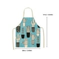 thumbnail image 2 of MSJUHEG Apron Cooking Utensils Set Fresh Cactus Printed Apron Home Cleaning Apron Waterproof And Oil Proof Coverall Aprons For Women With Pockets B, 2 of 4