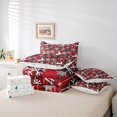thumbnail image 6 of Homewish Wild Christmas Reindeer 7-Piece Twin Bedding Sets,Red Geometric Plaid Bedding Comforter Set,White Snowflake Sheet Sets For Teens,Ultra Soft Home Decor Reversible, 6 of 8