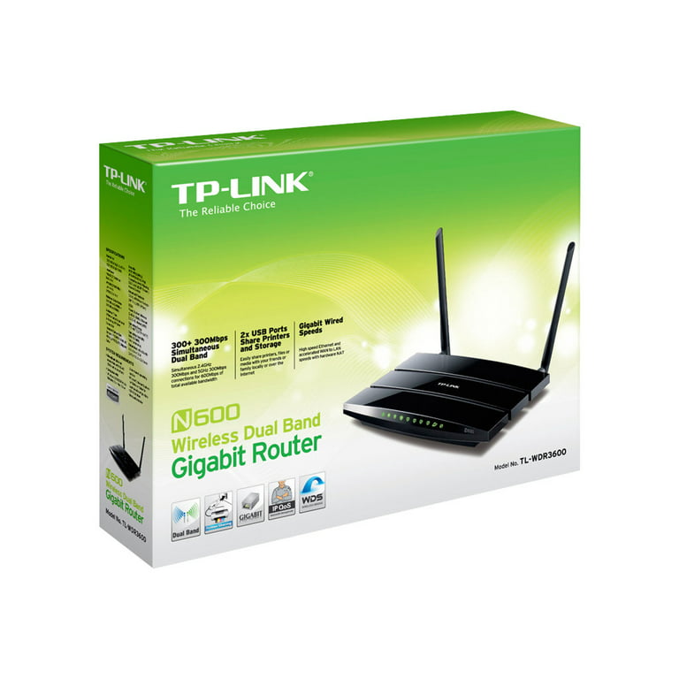 døråbning areal Følg os TP-LINK TL-WDR3600 Wireless N600 Dual Band Router, Gigabit, 2.4GHz  300Mbps+5Ghz 300Mbps, 2 USB port, Wireless On/Off Switch - Walmart.com