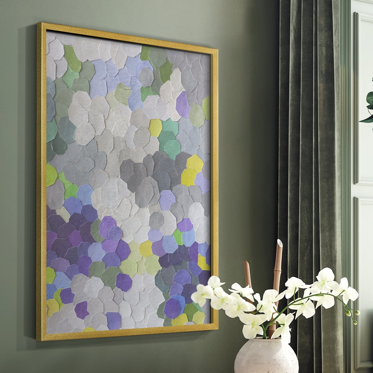 A Garden in Provence in Paper Solid Wood 22 x 28 Framed Print