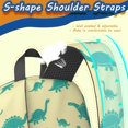 thumbnail image 5 of Yellow Green Dinosaurs Silhouettes Pattern 17" Waterproof Oxford School Backpacks for Teens, S-Shape Padded Straps, for School, Travel, Hiking, Camping, 5 of 5
