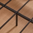 thumbnail image 6 of Queen Size Bed Frame with Storage Headboard,Built-in Charging Station,Wavy Curved Lines Design,Silent Operation,Metal Support,Walnut, 6 of 8