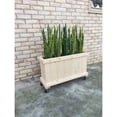 thumbnail image 3 of 45inx25inx14in Solid Wood Rolling Planter Barrier, 3 of 5