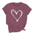 thumbnail image 2 of Valentines Shirts for Women Valentine Crew Neck Shirt Love Heart Graphic Tshirt Cute Girls Valentines Gift Tee Tops, 2 of 8