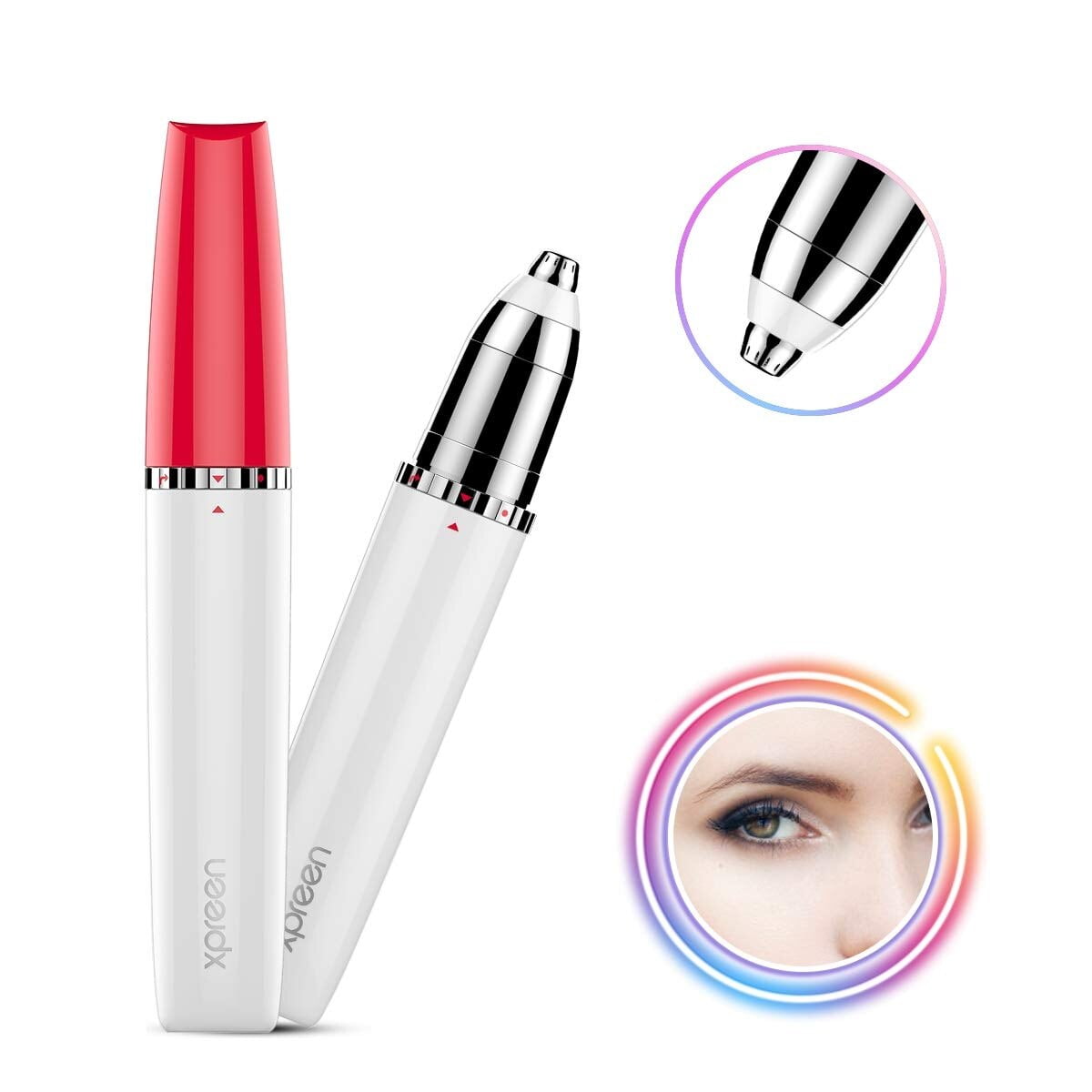 Clearance! 2 in1 New Eyebrow Hair Remover, Portable Painless Precision  Eyebrow Trimmer Razor Tool, Finishing Touch Flawless Brows Eyebrow Hair  Remover, with Built-in LED Light-Remove Pain-Free 