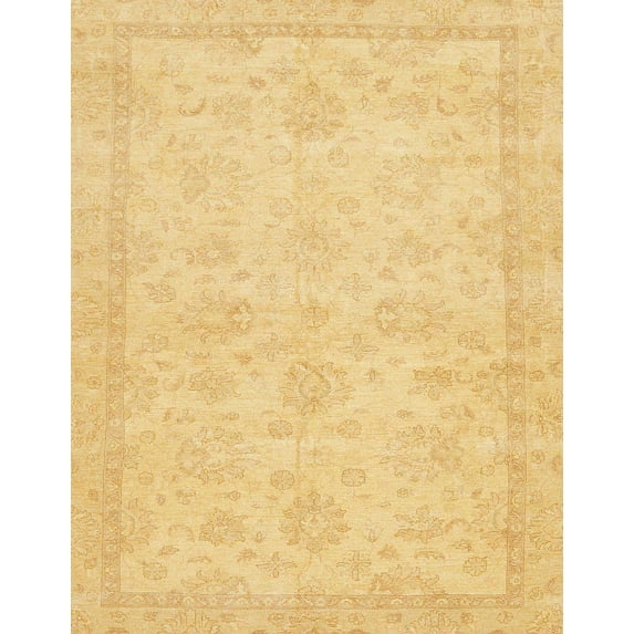 Ahgly Company Indoor Rectangle Abstract Chrome Gold Yellow Abstract Area Rugs, 8' x 10'