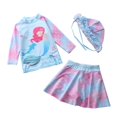thumbnail image 1 of Baby/Toddler Girls Mermaid Swimsuit Rashguard Set Long Sleeve UPF 50+ ,CM25-7YT Size 5T, 1 of 5