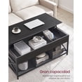 thumbnail image 4 of VASAGLE Mesa de Centro Elevable con Estante y Tapa Ajustable 120x60x50 cm, 4 of 5