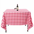 thumbnail image 2 of Waysle Square Tablecloth, 70 x 70 Inch, Red and White checker Table cloth for Square or Round Tables in Washable Polyester, great for Wedding, Restaurant, Party, Banquet Decoration, 2 of 4