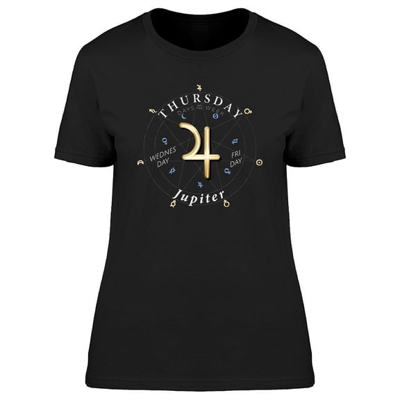 Thursday Jupiter  Heptagram T-Shirt Women -Image by Shutterstock, Female Medium