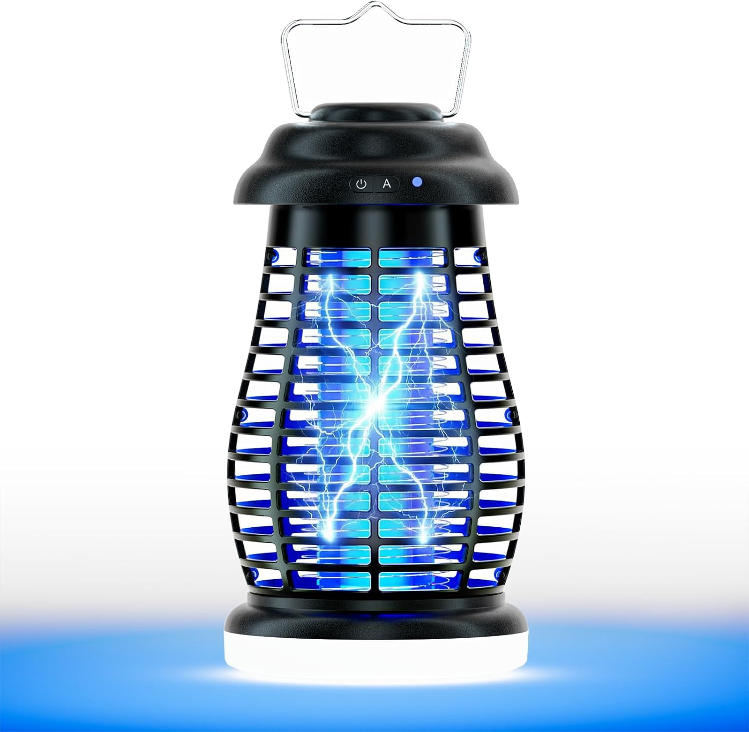 Bug Zapper Outdoor & Indoor,Cordless Portable Mosquito Zapper with Rechargeable 4800mAh Battery & Camping Light,Mosquito Repellent Outdoor Patio,Electric Fly Trap for Patio,Backyard and Garden - LB