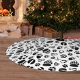 thumbnail image 5 of KLL 30" Christmas Tree Skirt Black Footprints Xmas Tree Skirts Mat for New Year Xmas Holiday Party Indoor Outdoor Home Decoration, 5 of 5