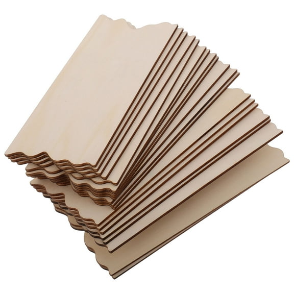 HEATSHAKING Wooden Hanging Plaque Unfinished Wooden Plaques Beige Painting Weddings for Artists 20pcs