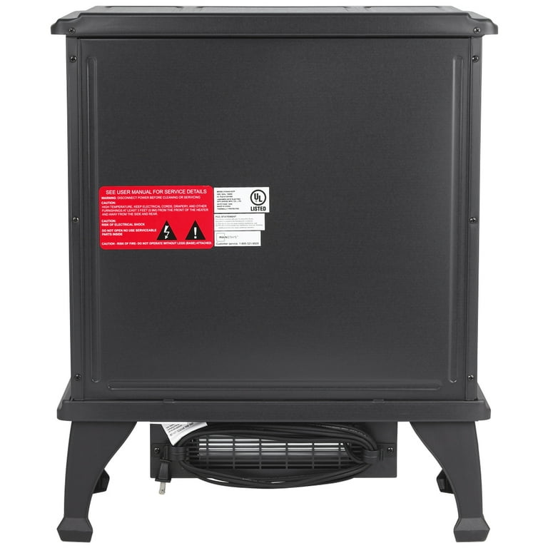 Mainstays 3D Electric Stove with Life-like Flame u0026 Sparks,Black -  Walmart.com