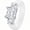A-White, variant on Silicone Rings for Women 3 Stones Princess Round Cut Engagement Rings Promise 5A CZ Wedding Ring Jewelry for Her Size 7
