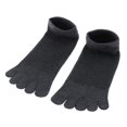 thumbnail image 4 of Calcetines Deportivos de Tobillo de cinco dedos Sunnimix par Gris de malla de algodón, 4 of 8