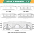 thumbnail image 3 of SANOPY 10' x 30' Commercial Instant Canopies Gazebo, Heavy Duty Pop Up Canopy with 4 Sandbags for Outdoor Market Activities, White, 3 of 8